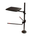 Black Overbed Table, Adjustable Height & 360° Swivel, Single User