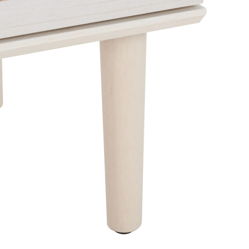 2-Drawer Nightstand, Rattan Mesh, Oak / Distressed Black / Bleached White / Black / Walnut