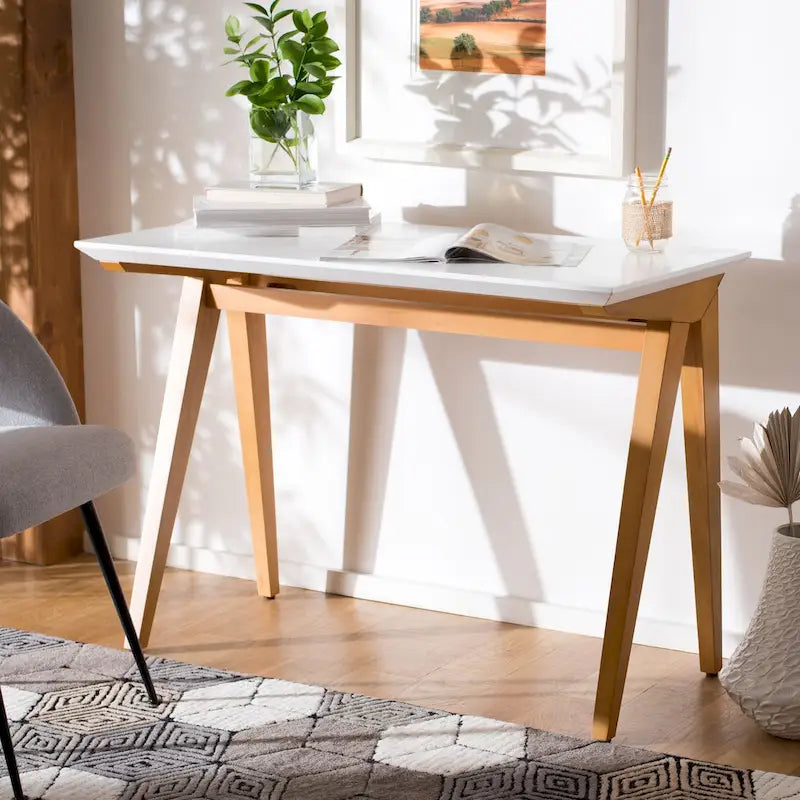 SAFAVIEH Gwen Mahogany Wood Writing Desk