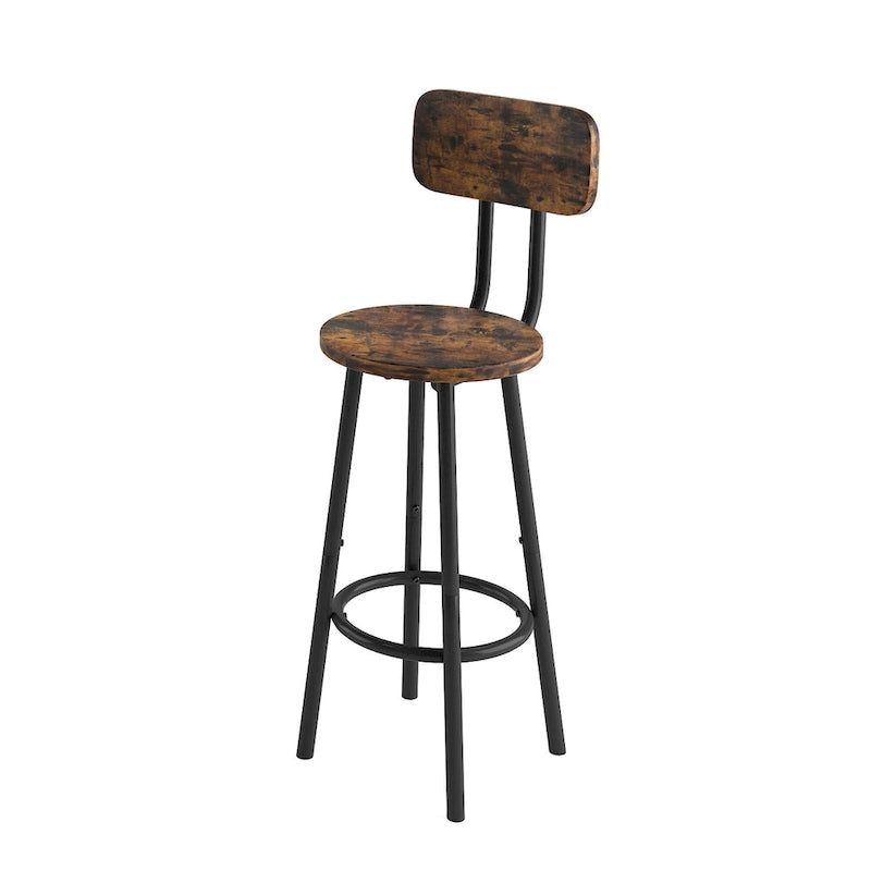 Modern Style 3-Piece Dining Set with Square Table, Partition and 2 Bar Stools