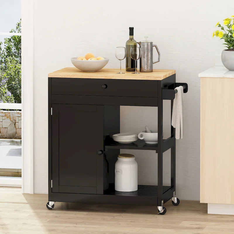 Telfair Kitchen Cart with Wheels by Christopher Knight Home