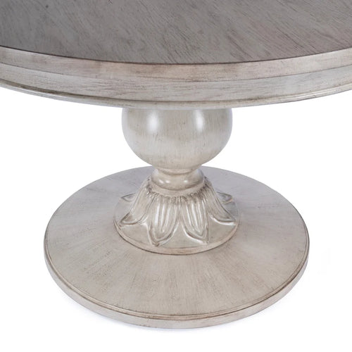 48" Round Pedestal Dining Table, Antique Cherry / Cherry Brown / Driftwood, Seats 4