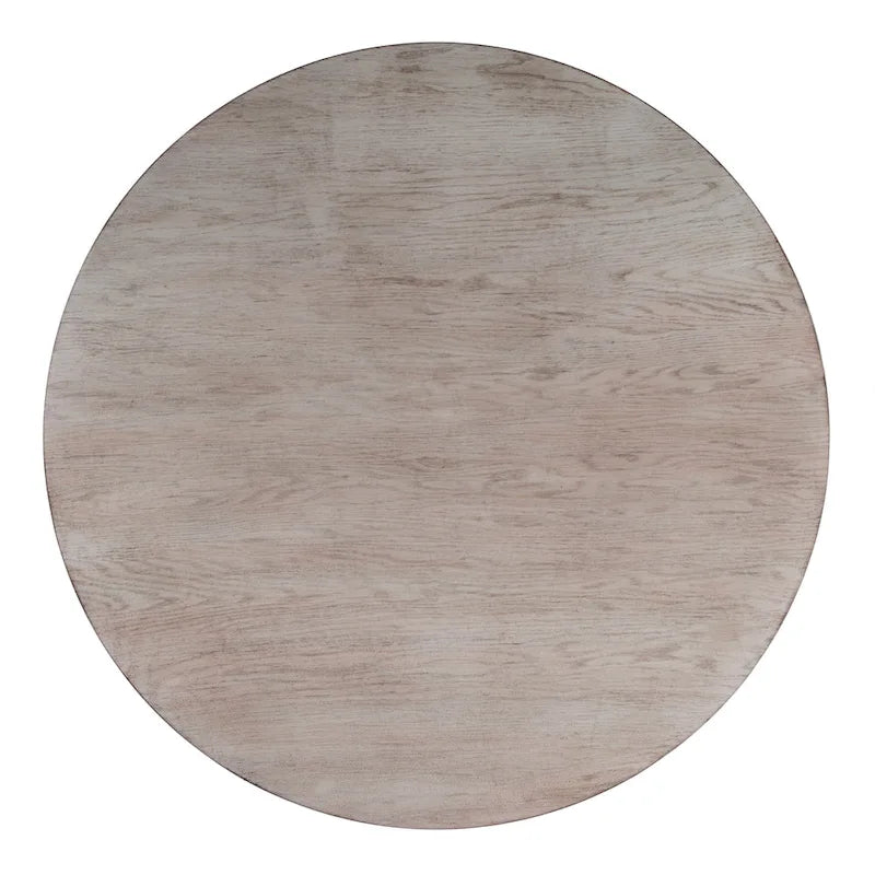 48" Round Pedestal Dining Table, Antique Cherry / Cherry Brown / Driftwood, Seats 4