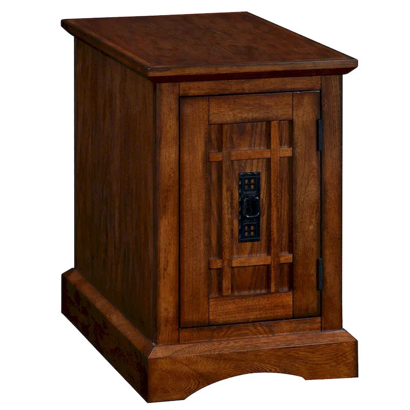 Chocolate Cherry / Mission Oak / Westwood Cherry Mission-Style Cabinet End Table – 1-Person Use