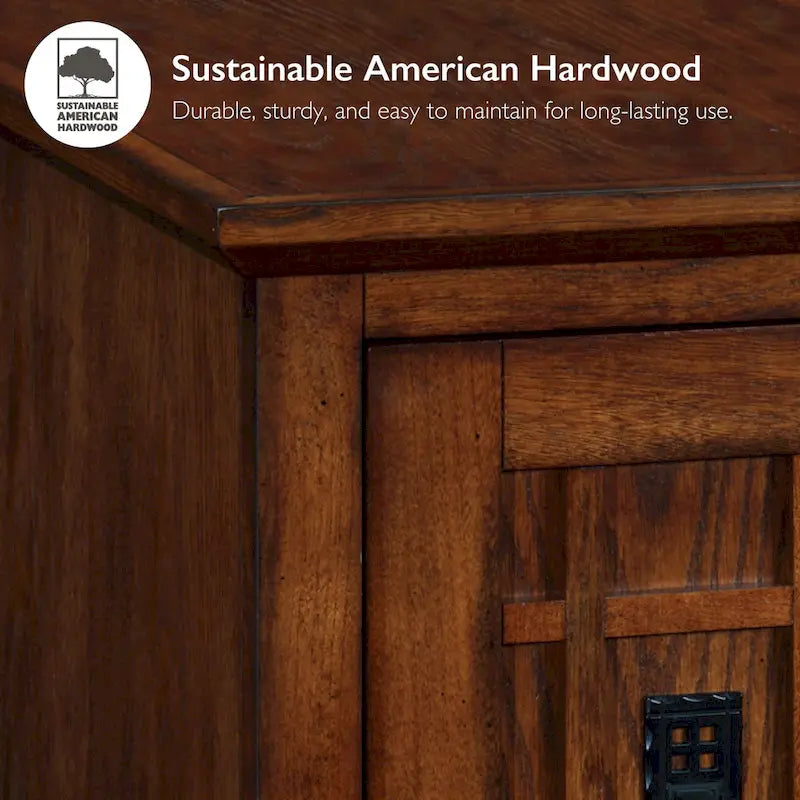 Chocolate Cherry / Mission Oak / Westwood Cherry Mission-Style Cabinet End Table – 1-Person Use