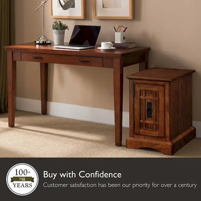 Chocolate Cherry / Mission Oak / Westwood Cherry Mission-Style Cabinet End Table – 1-Person Use