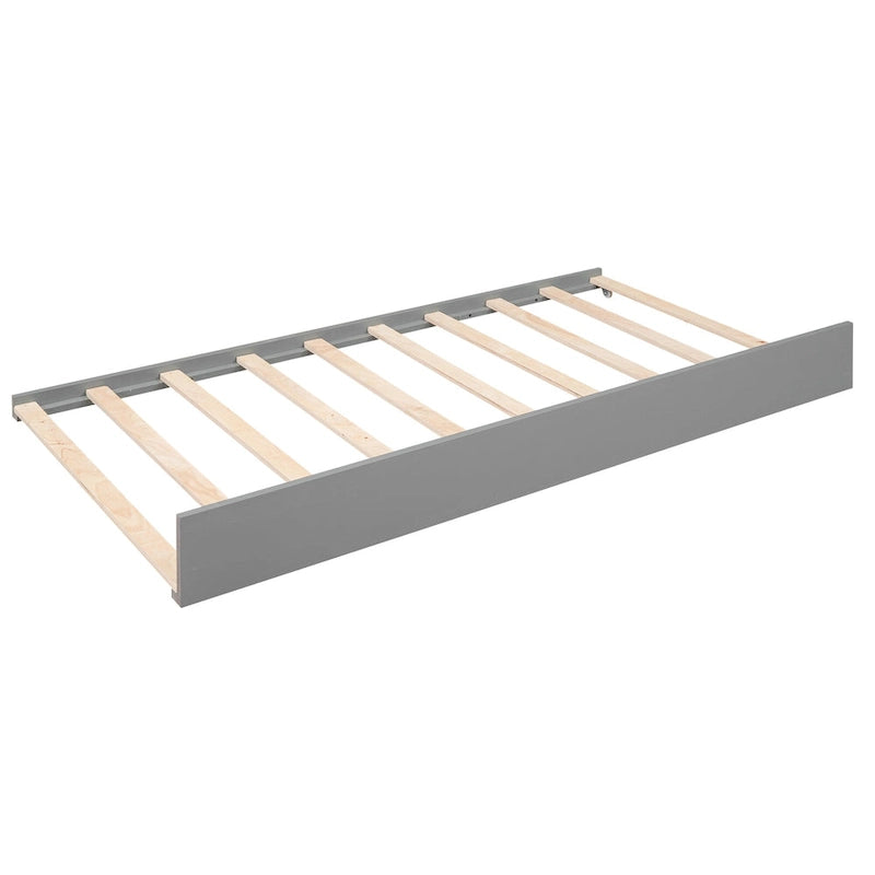 White / Grey, Sleeps 3, Twin XL Wood Daybed with 2 Trundles & USB Port