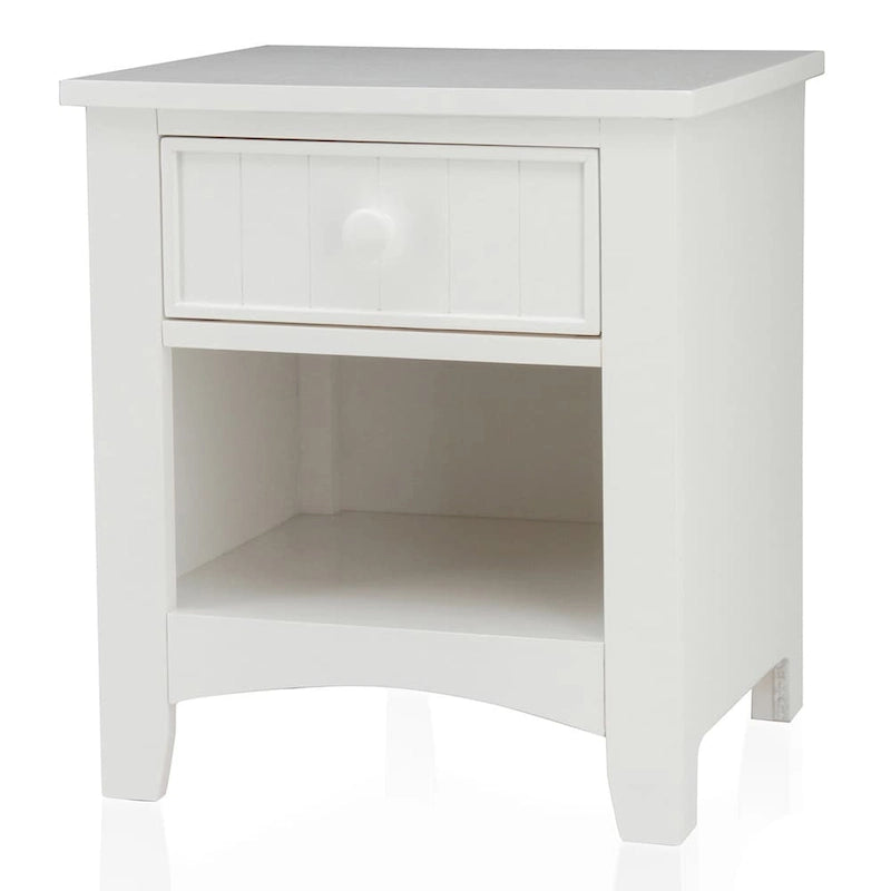 Cherry / Oak / White / Espresso Wood 1-Drawer Nightstand, Single