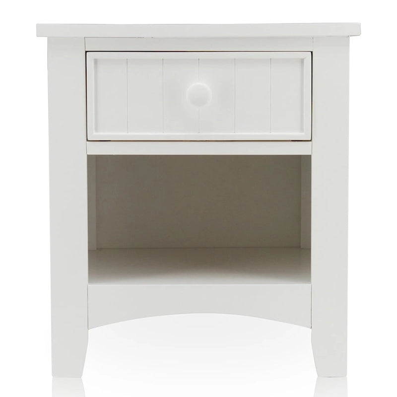 Cherry / Oak / White / Espresso Wood 1-Drawer Nightstand, Single