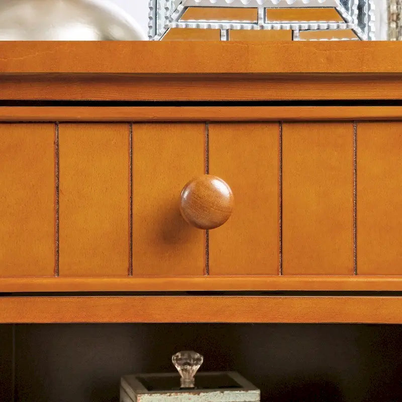 Cherry / Oak / White / Espresso Wood 1-Drawer Nightstand, Single