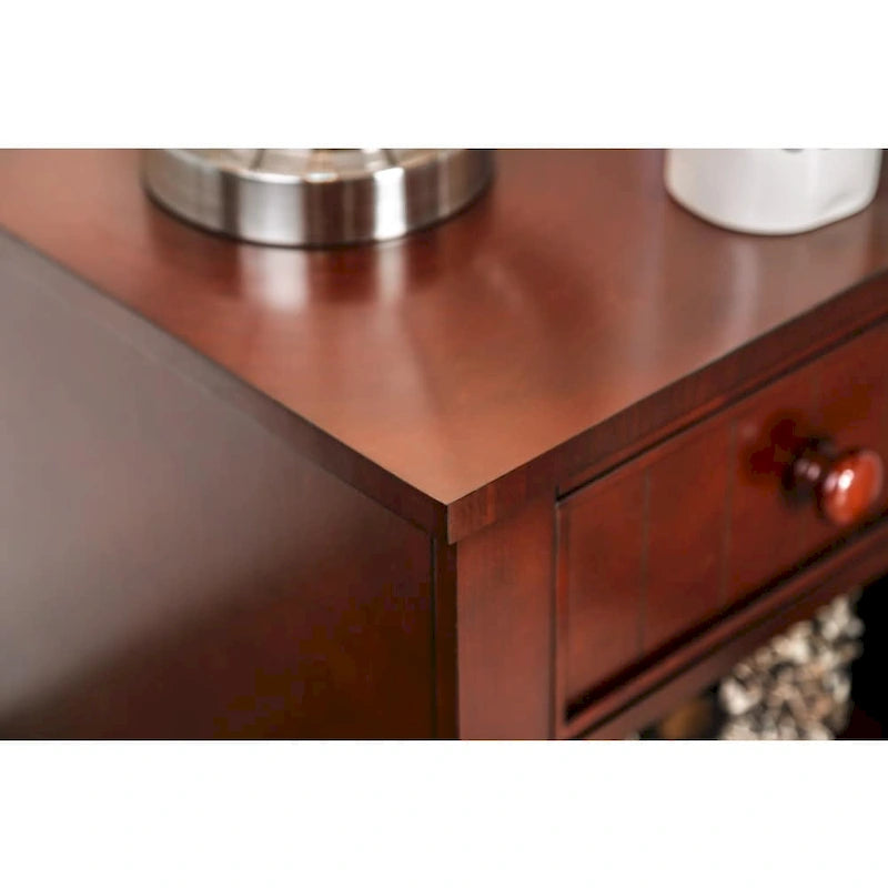 Cherry / Oak / White / Espresso Wood 1-Drawer Nightstand, Single