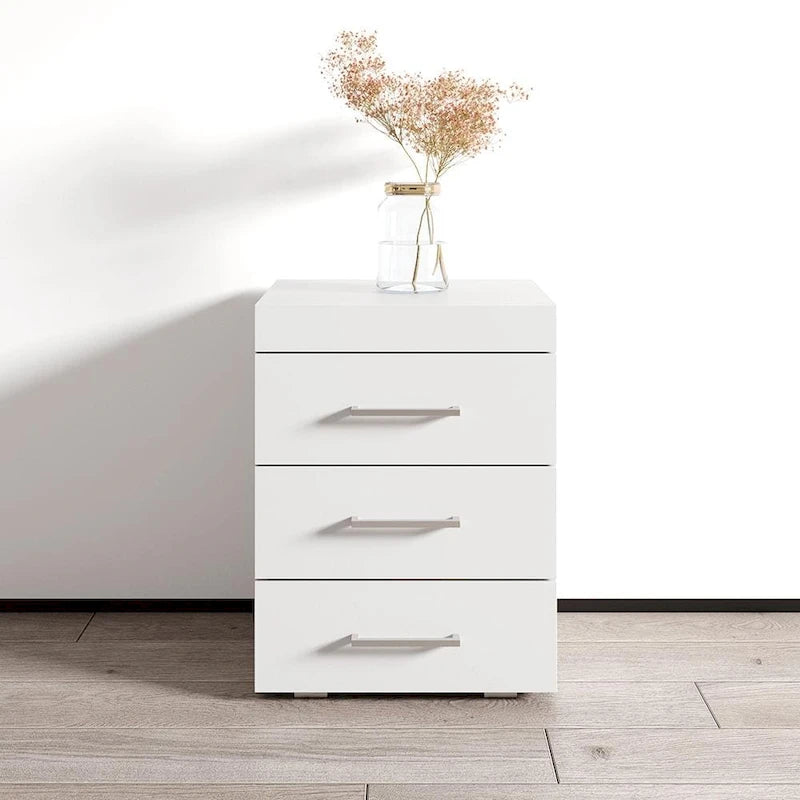 Black / White / Walnut Matte Nightstand, Single