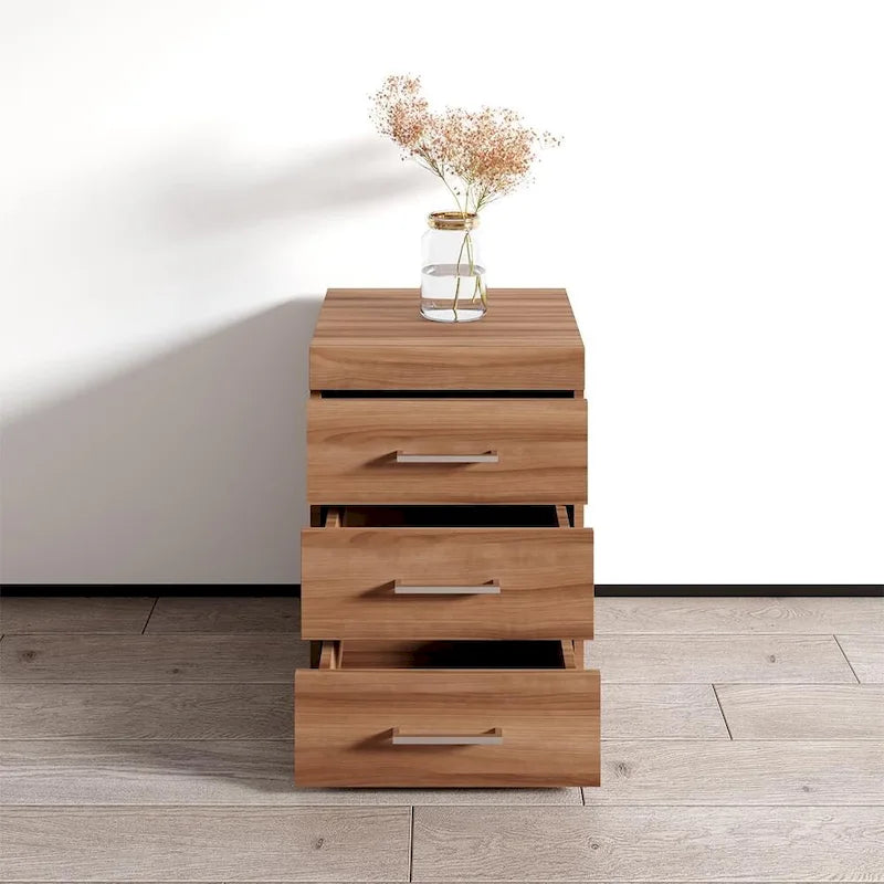 Black / White / Walnut Matte Nightstand, Single