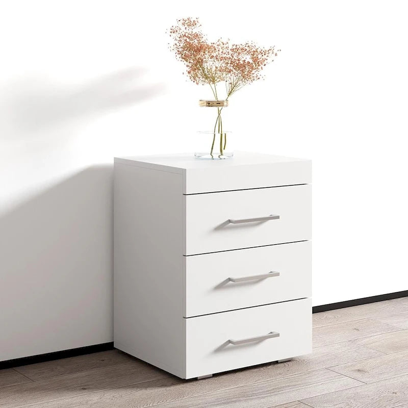 Black / White / Walnut Matte Nightstand, Single