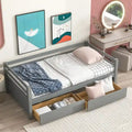 Gray/White Twin Daybed with 2 Storage Drawers, Single