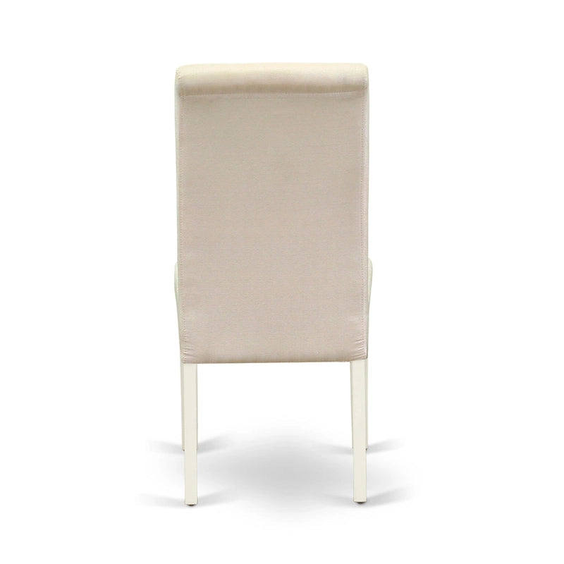 Linen White Rectangular Dining Table Set with Cream Linen Chairs – 5, 6, 7 or 9-Piece