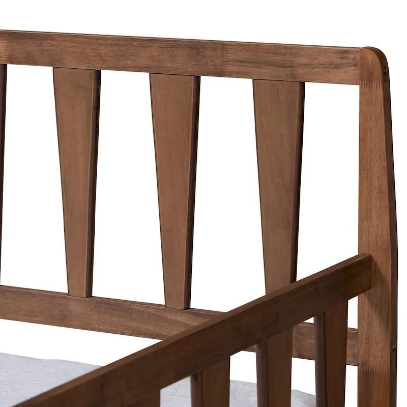 Walnut Brown Twin Size Daybed, Modern Style, Sleeps 1