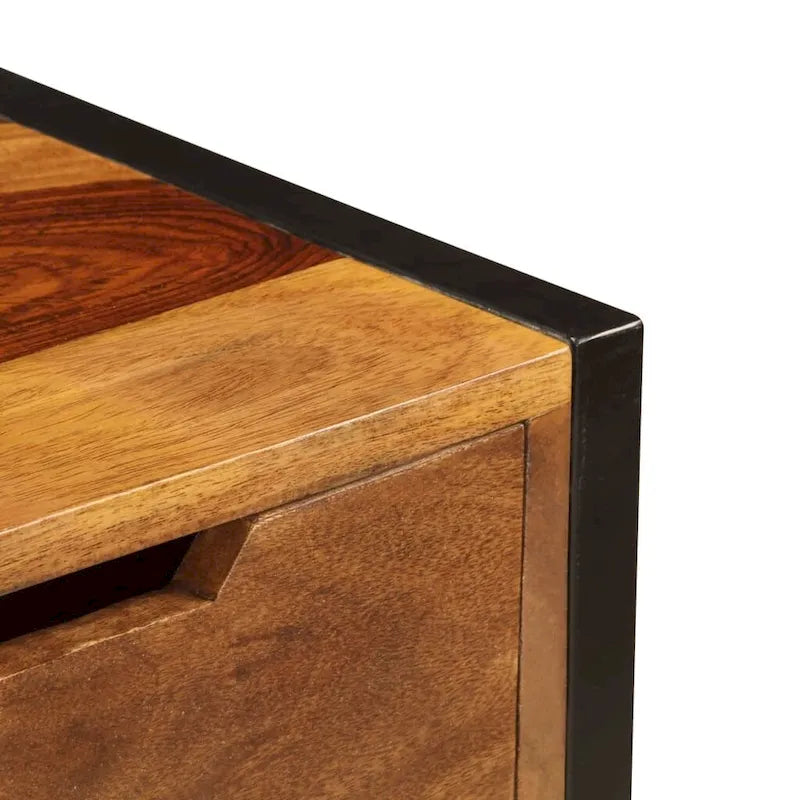 vidaXL Sideboard with 3 Drawers 43.3x13.8x29.5 Solid Sheesham Wood