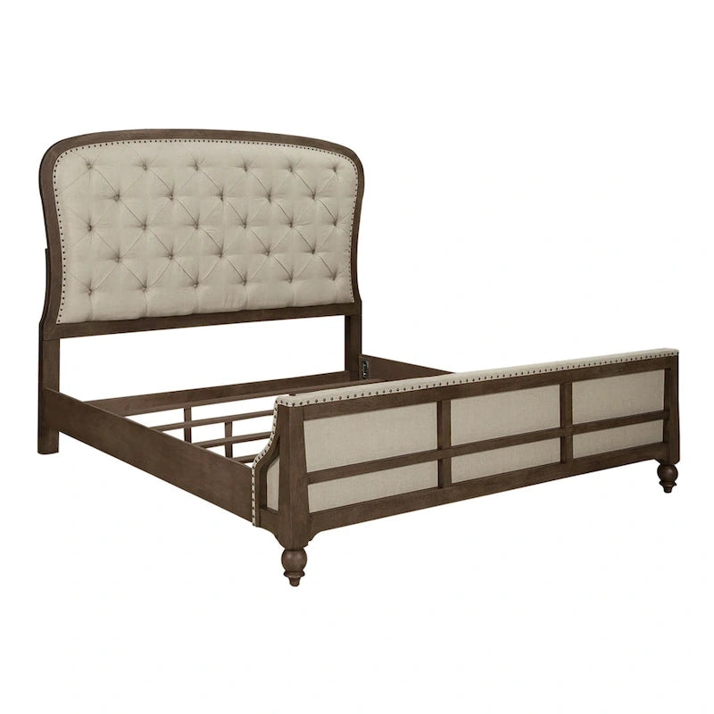 Americana Farmhouse Shelter Bed, Dresser and Mirror Bedroom Set