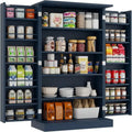 Blue/Red/Grey/White 2-Door Freestanding Storage Cabinet with Adjustable Shelves, 1-Person Assembly