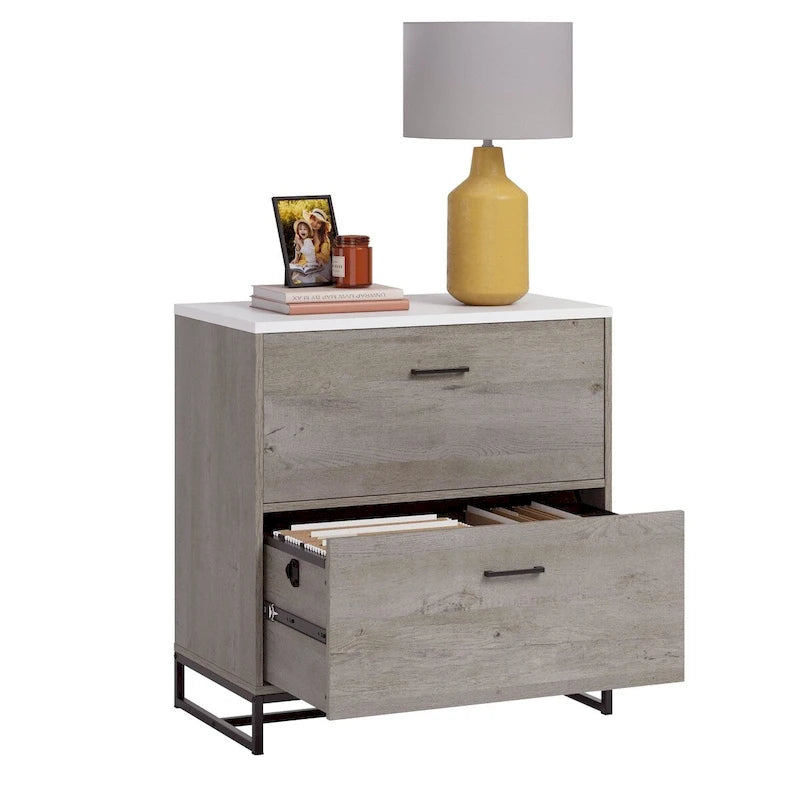2-Drawer Lateral File Cabinet – Mystic Oak / Sindoori Mango