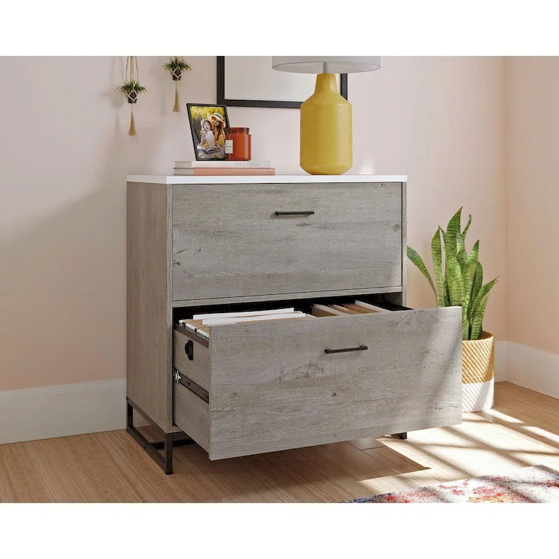 2-Drawer Lateral File Cabinet – Mystic Oak / Sindoori Mango