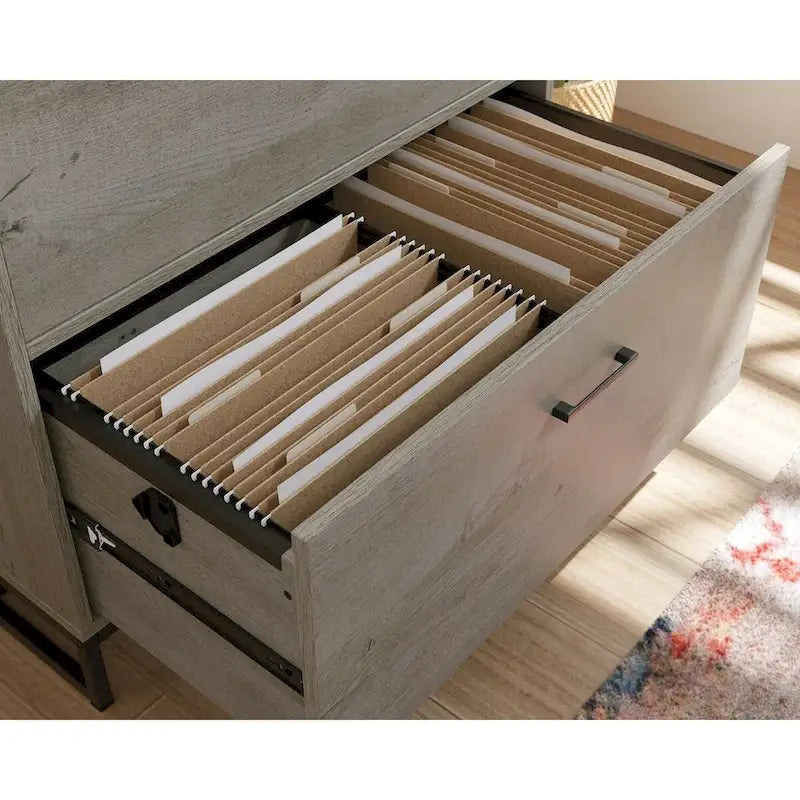 2-Drawer Lateral File Cabinet – Mystic Oak / Sindoori Mango