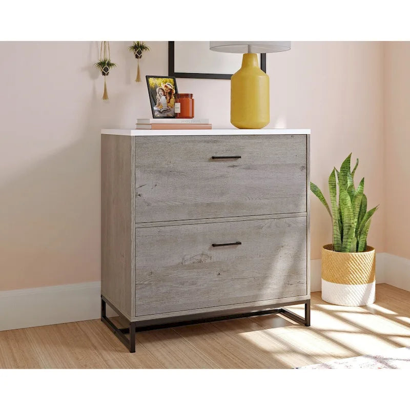 2-Drawer Lateral File Cabinet – Mystic Oak / Sindoori Mango