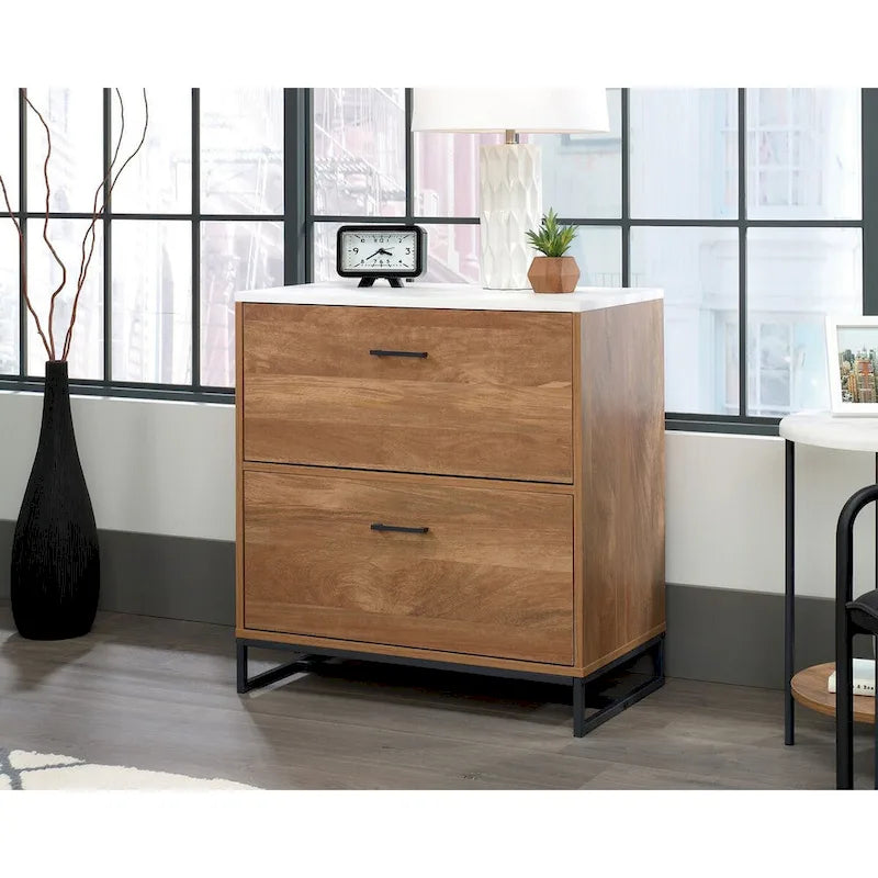2-Drawer Lateral File Cabinet – Mystic Oak / Sindoori Mango