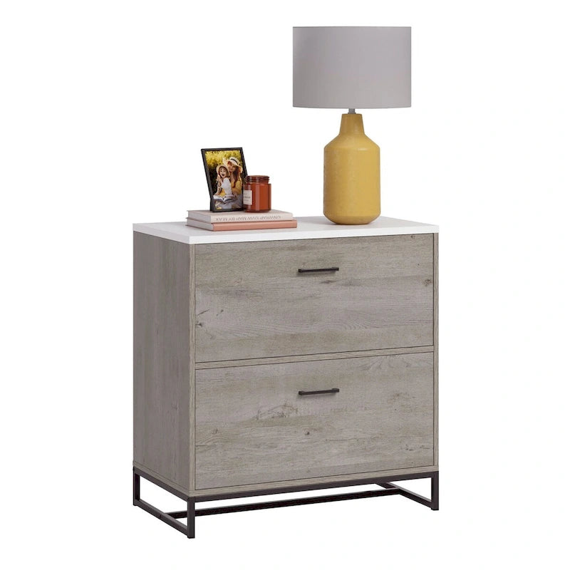 2-Drawer Lateral File Cabinet – Mystic Oak / Sindoori Mango