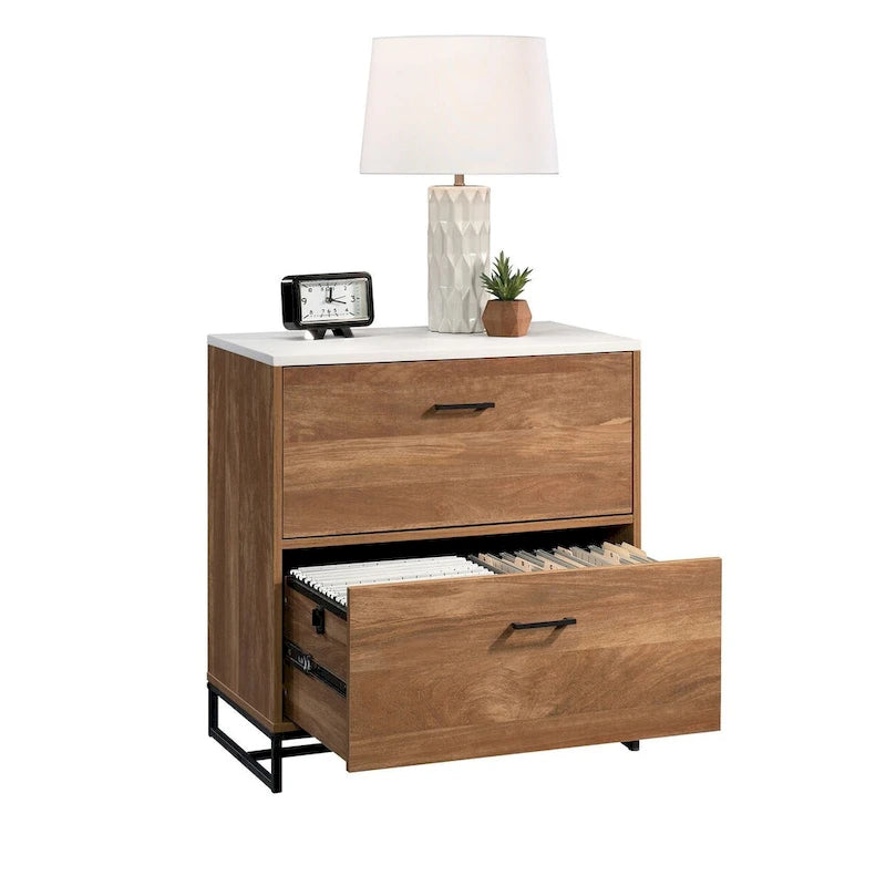 2-Drawer Lateral File Cabinet – Mystic Oak / Sindoori Mango