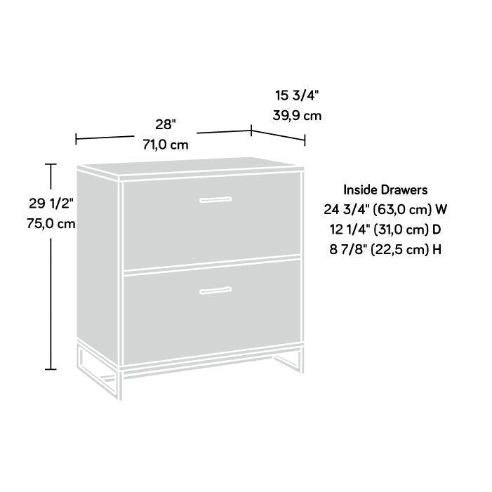 2-Drawer Lateral File Cabinet – Mystic Oak / Sindoori Mango