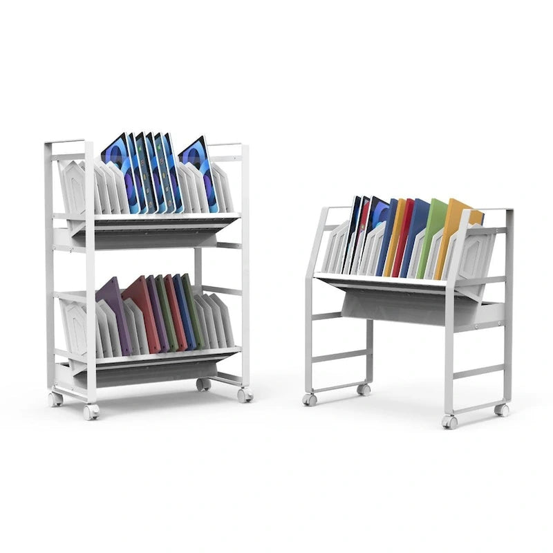 Gray Steel Open Charging Cart for 32 Tablets / Chromebooks