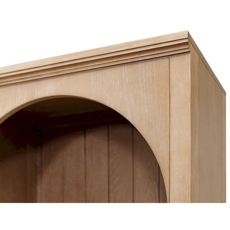 Brown Wood Finish Open Bookcase, Single, Fully Assembled
