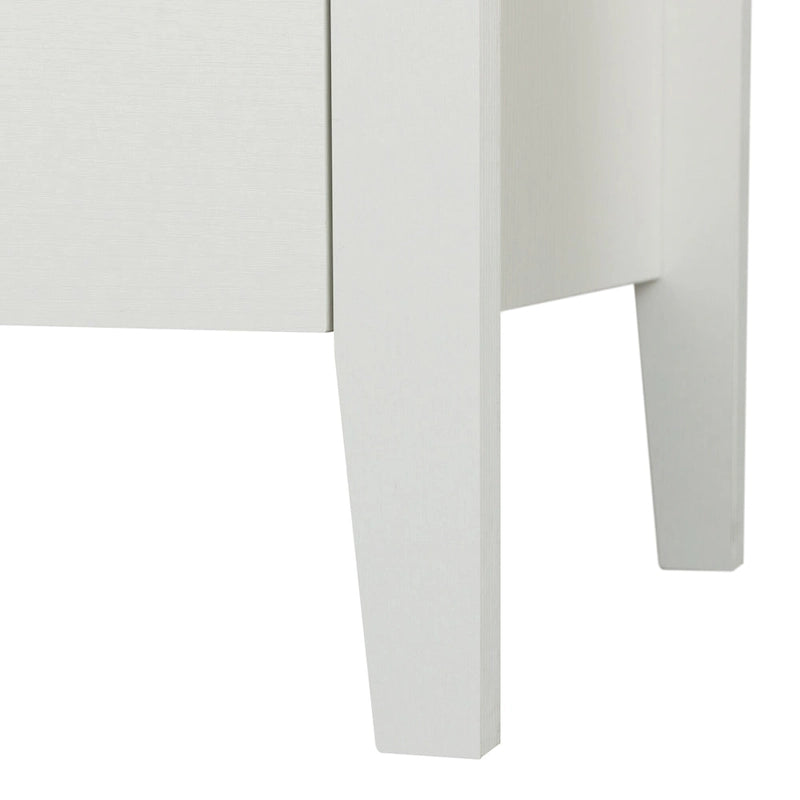 Brown & White Industrial Sideboard with Wine Rack & Stemware Holder, 1-Person Assembly